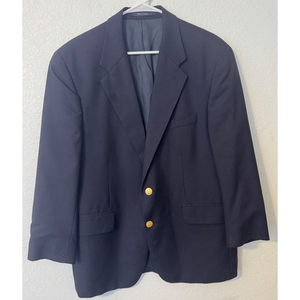 Polo University Club Ralph Lauren Wool Blazer‎ Gold Buttons Mens 42S